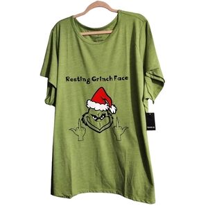 Torrid Naughty Resting Grinch Face Classic Tee Middle Finger